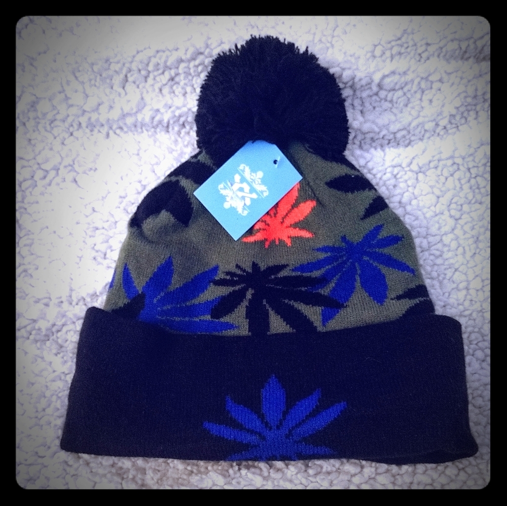 New Orange, Blue, Black and Green Hat
